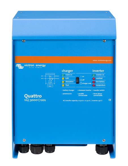 Quattro 12V 3000VA 120A 230VAC (front)