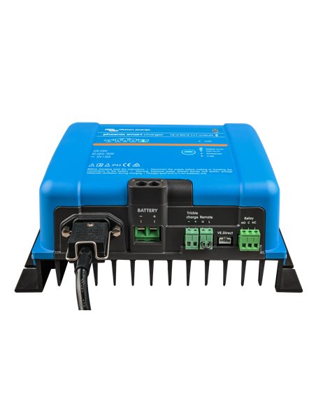 Phoenix Smart IP43 Charger 12V 50A 1+1 outputs (front-angle)