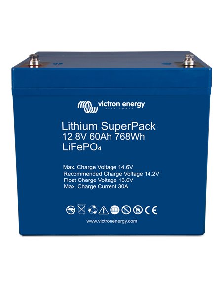 Lithium SuperPack 12,8V 60Ah 768Wh (front-angle)