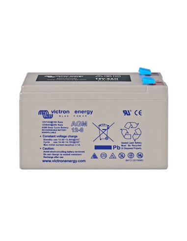 12V 8Ah AGM Deep Cycle Battery (front)