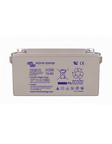 12V 90Ah AGM Deep Cycle (front)