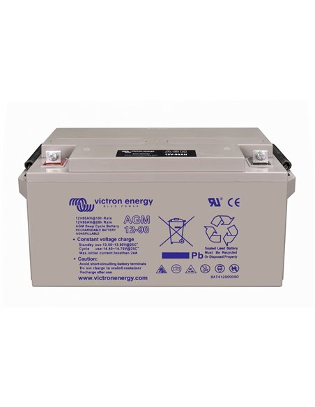 12V 90Ah AGM Deep Cycle (front-angle)