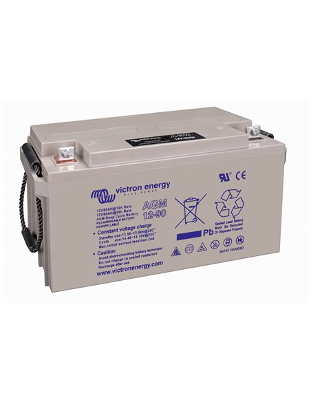 12V 90Ah AGM Deep Cycle (left)