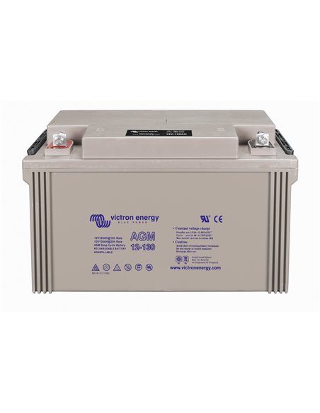 12V 130Ah AGM Deep Cycle Battery (front-angle)