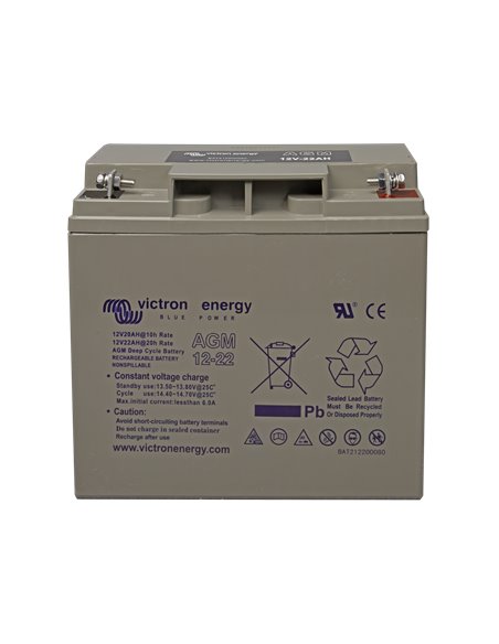 12V 22Ah AGM Battery (front)