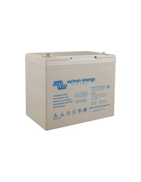 12V 100Ah AGM Super Cycle Battery (right)