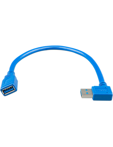 USB extension cable 0,3m one side right angle