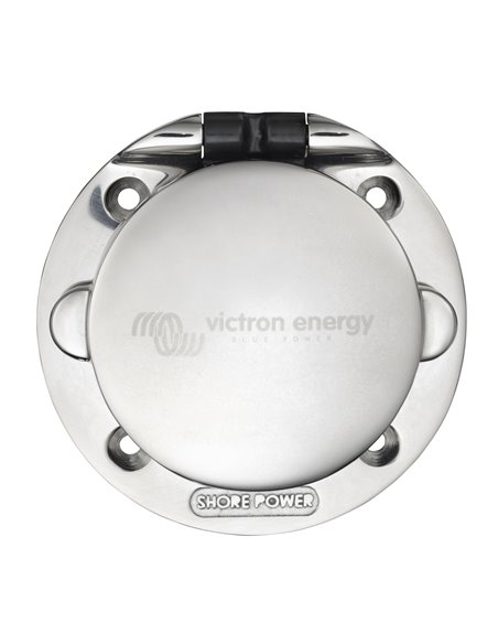 Stainless Steel Power Inlet with cover (front closed)