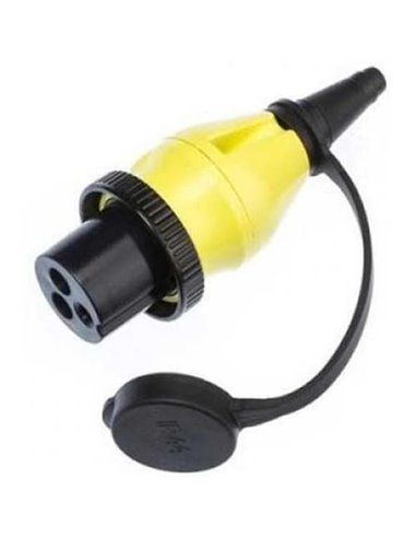Plug 16A/250Vac (2p/3w) for Power Inlet stainless steel 16A