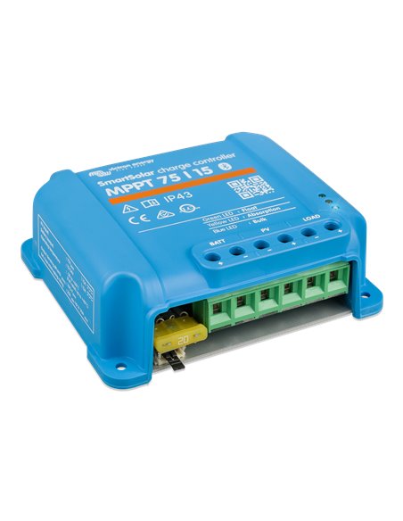 SmartSolar charge controller MPPT 75/15 (left)