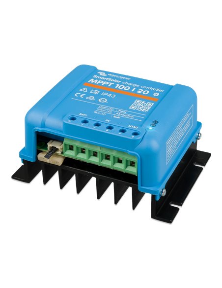 SmartSolar charge controller MPPT 100/20 (right)